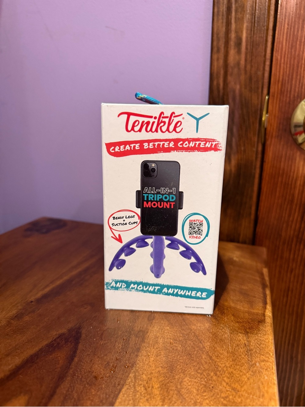 All‑in‑1 Tripod Mount — Purple